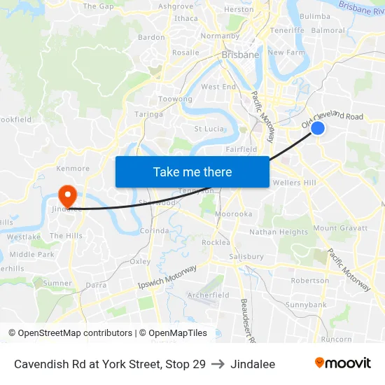Cavendish Rd at York Street, Stop 29 to Jindalee map