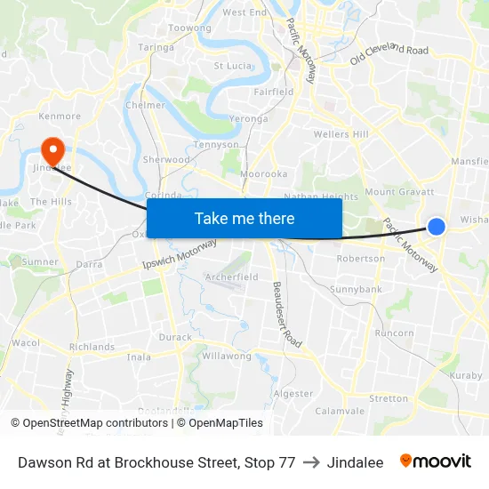 Dawson Rd at Brockhouse Street, Stop 77 to Jindalee map