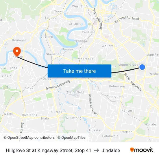 Hillgrove St at Kingsway Street, Stop 41 to Jindalee map