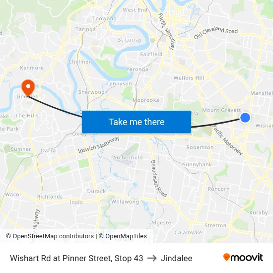 Wishart Rd at Pinner Street, Stop 43 to Jindalee map