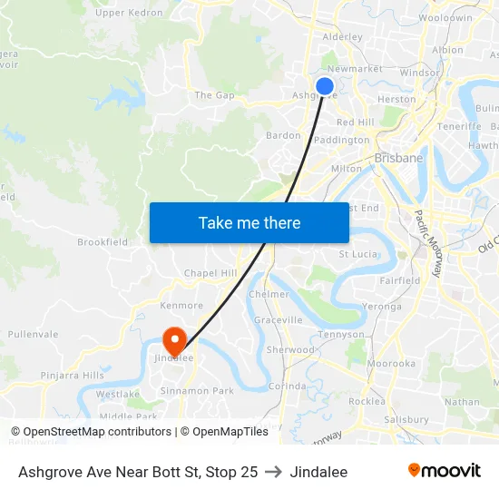 Ashgrove Ave Near Bott St, Stop 25 to Jindalee map