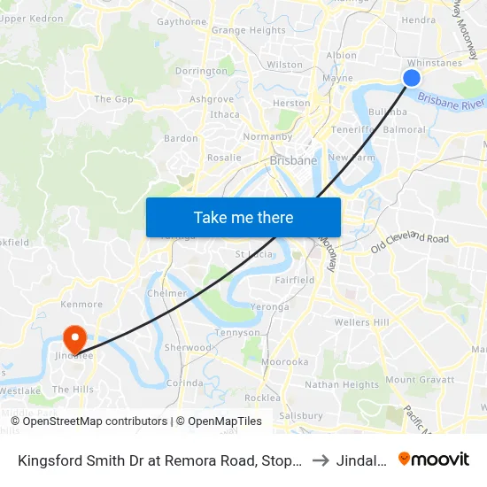 Kingsford Smith Dr at Remora Road, Stop 29 to Jindalee map