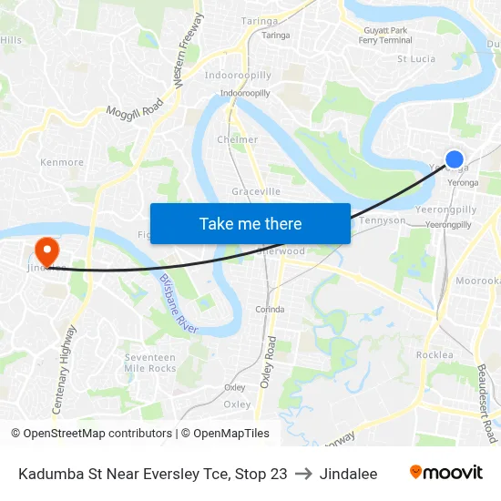 Kadumba St Near Eversley Tce, Stop 23 to Jindalee map