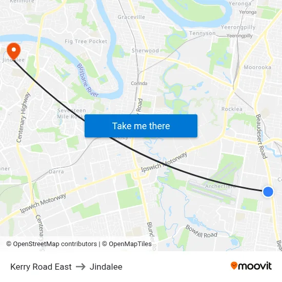 Kerry Road East to Jindalee map