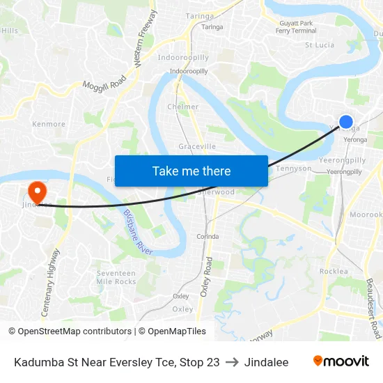 Kadumba St Near Eversley Tce, Stop 23 to Jindalee map