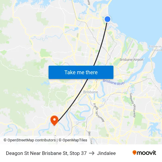 Deagon St Near Brisbane St, Stop 37 to Jindalee map
