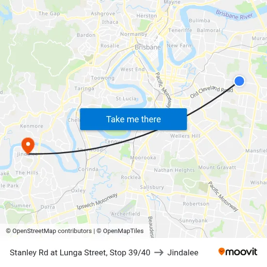 Stanley Rd at Lunga Street, Stop 39/40 to Jindalee map