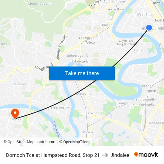 Dornoch Tce at Hampstead Road, Stop 21 to Jindalee map