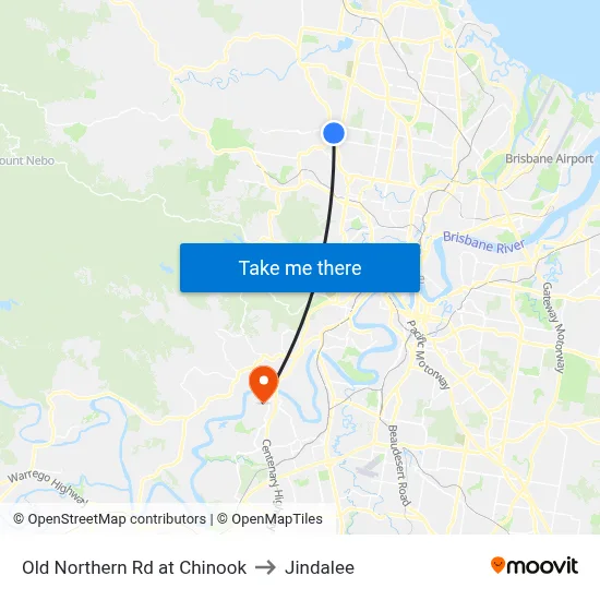 Old Northern Rd at Chinook to Jindalee map