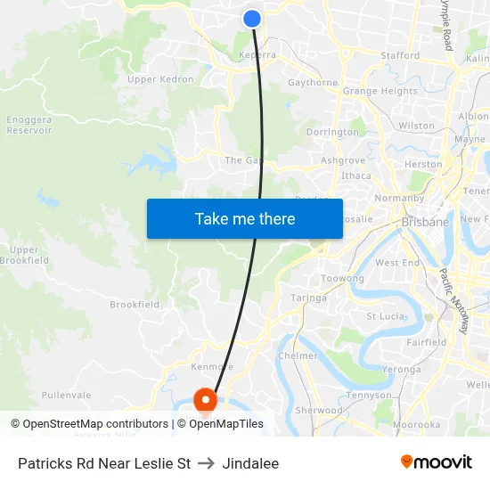 Patricks Rd Near Leslie St to Jindalee map
