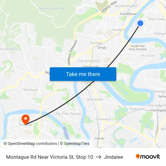 Montague Rd Near Victoria St, Stop 10 to Jindalee map