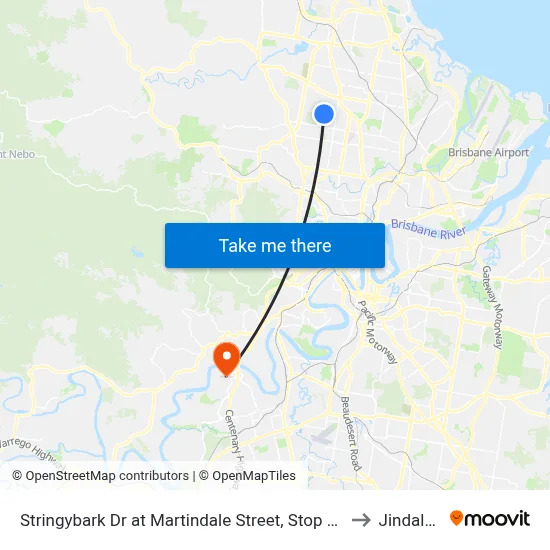 Stringybark Dr at Martindale Street, Stop 47 to Jindalee map