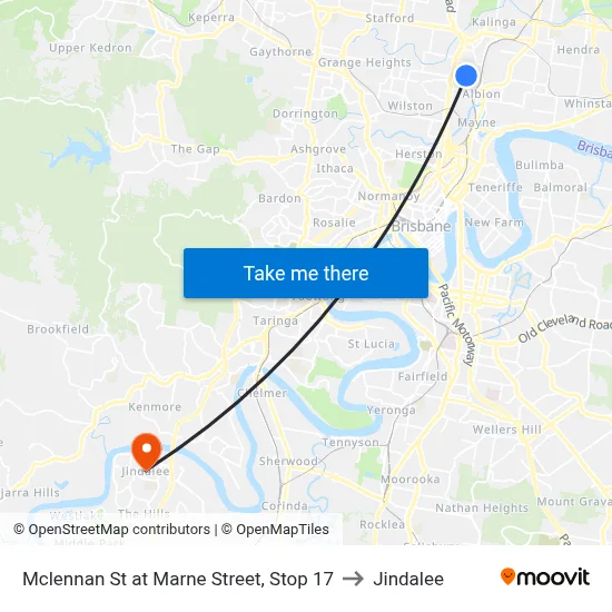 Mclennan St at Marne Street, Stop 17 to Jindalee map