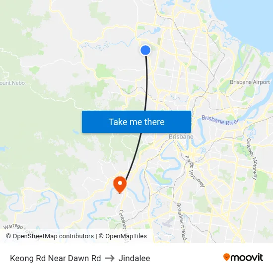 Keong Rd Near Dawn Rd to Jindalee map