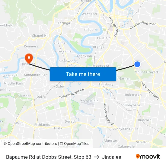Bapaume Rd at Dobbs Street, Stop 63 to Jindalee map
