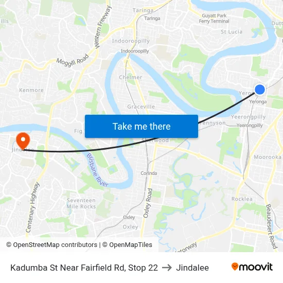 Kadumba St Near Fairfield Rd, Stop 22 to Jindalee map
