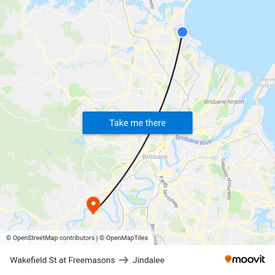 Wakefield St at Freemasons to Jindalee map