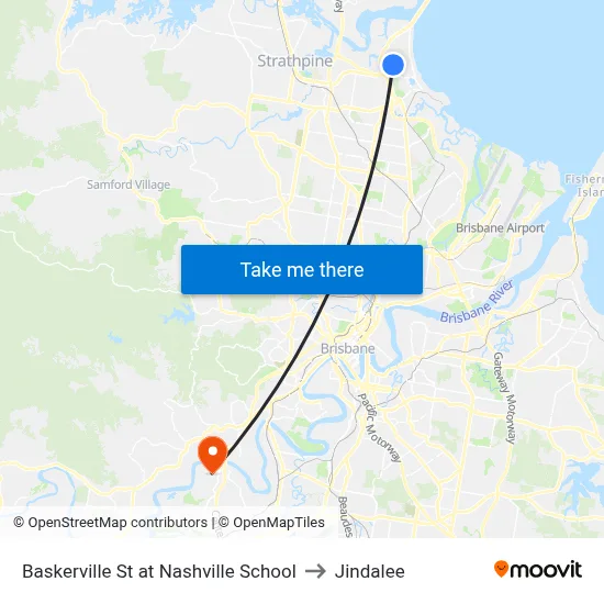 Baskerville St at Nashville School to Jindalee map