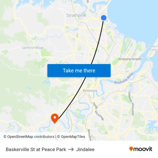 Baskerville St at Peace Park to Jindalee map