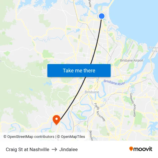 Craig St at Nashville to Jindalee map