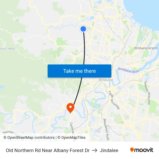 Old Northern Rd Near Albany Forest Dr to Jindalee map