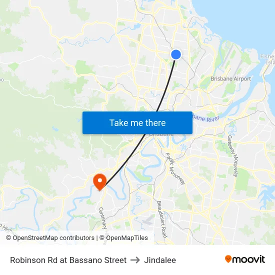 Robinson Rd at Bassano Street to Jindalee map