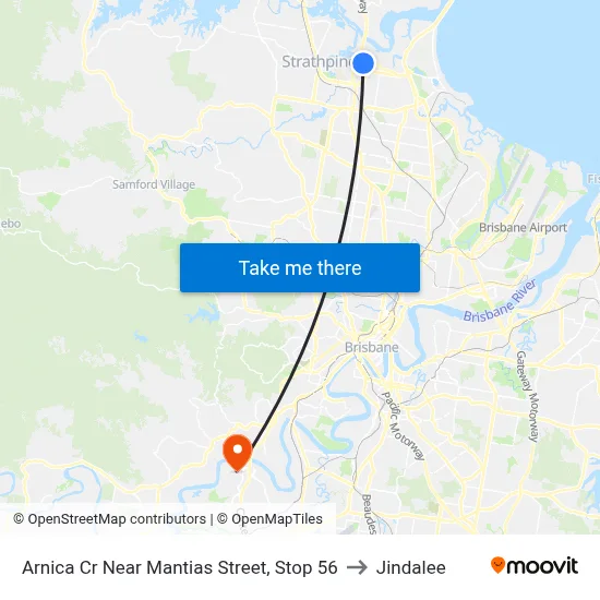 Arnica Cr Near Mantias Street, Stop 56 to Jindalee map