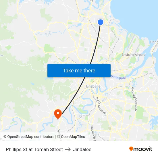 Phillips St at Tomah Street to Jindalee map