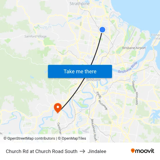 Church Rd at Church Road South to Jindalee map
