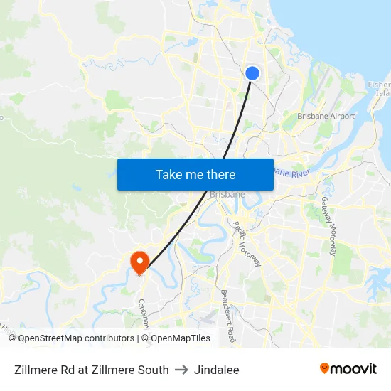 Zillmere Rd at Zillmere South to Jindalee map