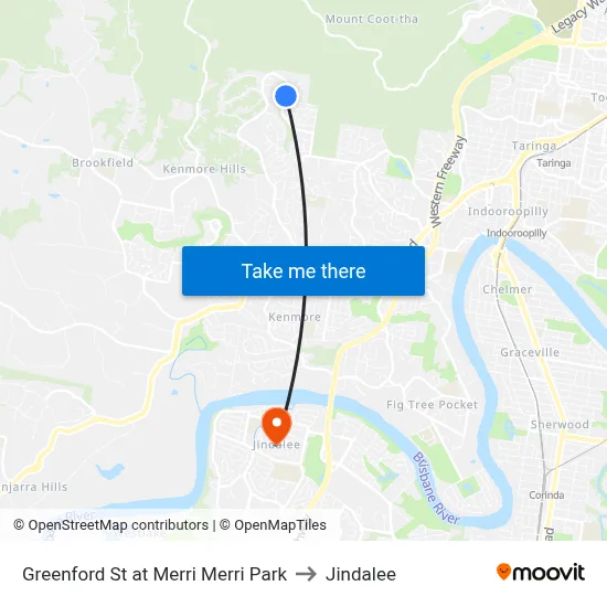 Greenford St at Merri Merri Park to Jindalee map