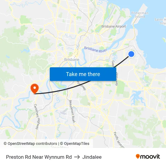Preston Rd Near Wynnum Rd to Jindalee map