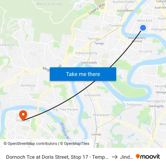 Dornoch Tce at Doris Street, Stop 17 - Temp Closure From 13 July to Jindalee map