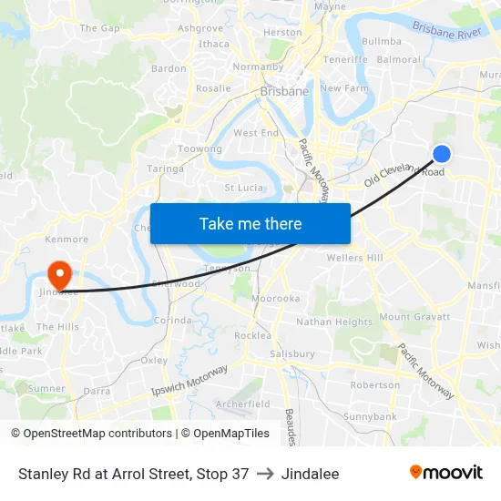 Stanley Rd at Arrol Street, Stop 37 to Jindalee map