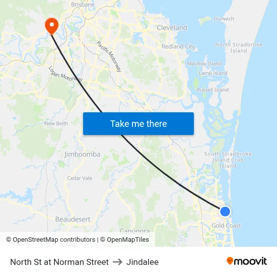 North St at Norman Street to Jindalee map