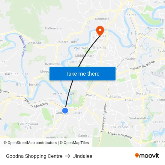 Goodna Shopping Centre to Jindalee map
