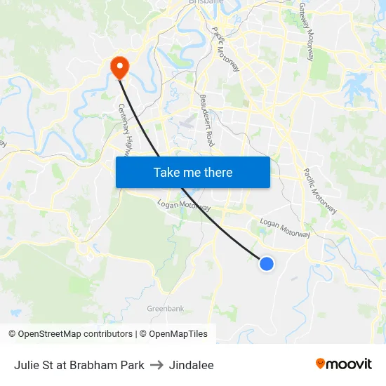 Julie St at Brabham Park to Jindalee map
