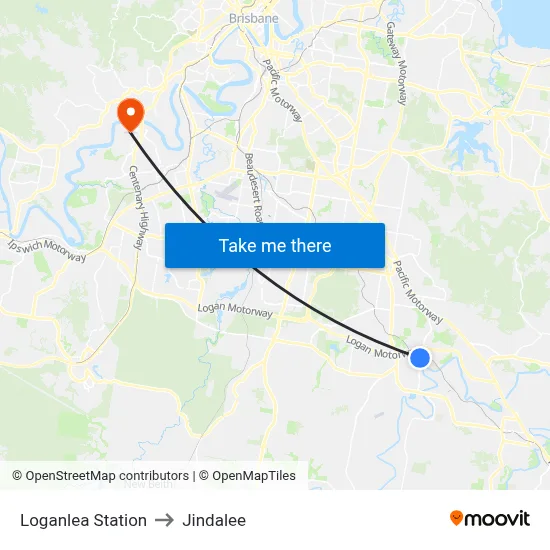 Loganlea Station to Jindalee map