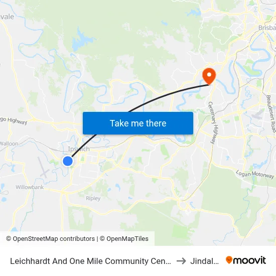Leichhardt And One Mile Community Centre to Jindalee map