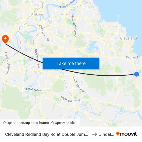 Cleveland Redland Bay Rd at Double Jump Road to Jindalee map