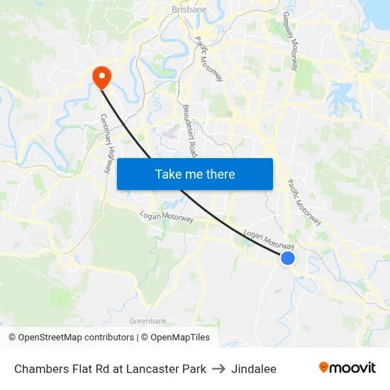 Chambers Flat Rd at Lancaster Park to Jindalee map