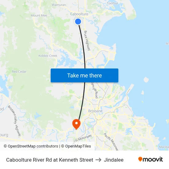 Caboolture River Rd at Kenneth Street to Jindalee map