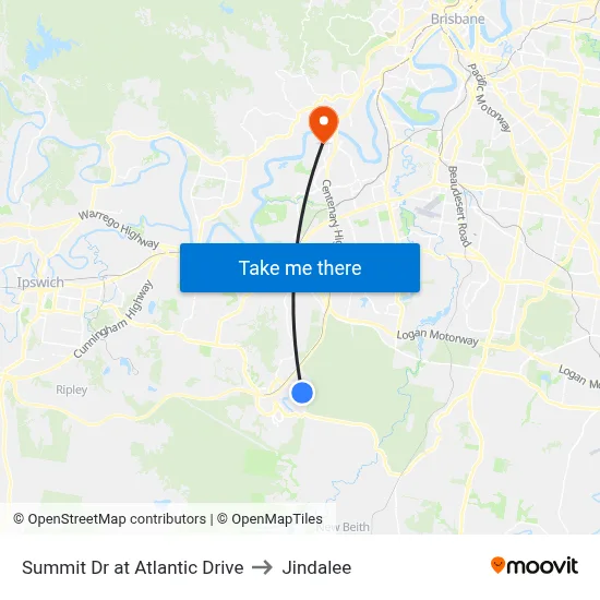 Summit Dr at Atlantic Drive to Jindalee map