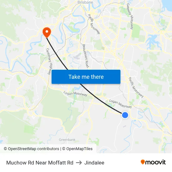 Muchow Rd Near Moffatt Rd to Jindalee map