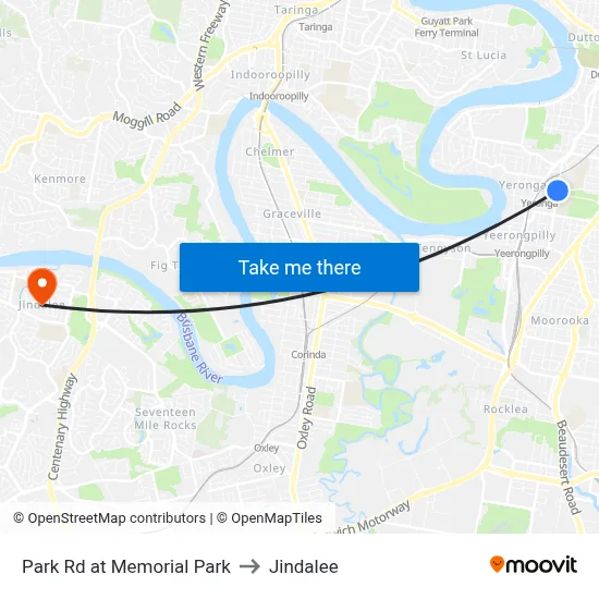 Park Rd at Memorial Park to Jindalee map
