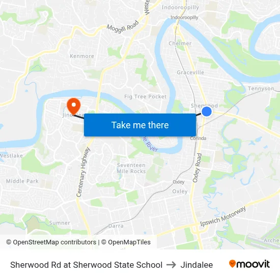 Sherwood Rd at Sherwood State School to Jindalee map