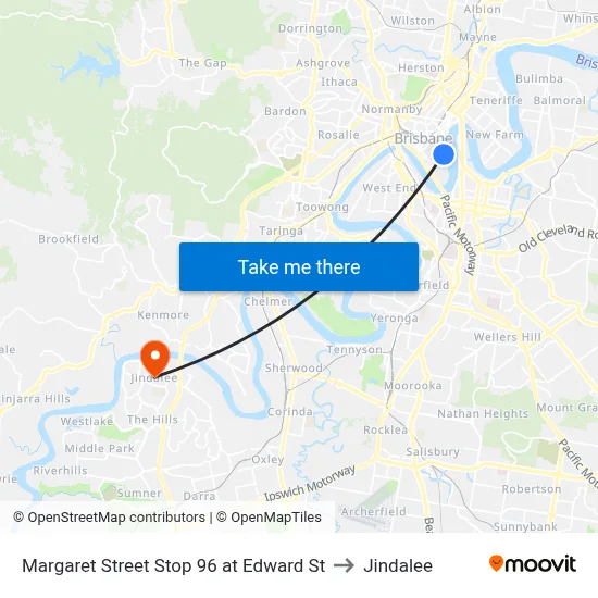 Margaret Street Stop 96 at Edward St to Jindalee map