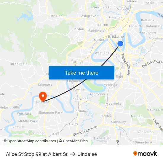 Alice St Stop 99 at Albert St to Jindalee map