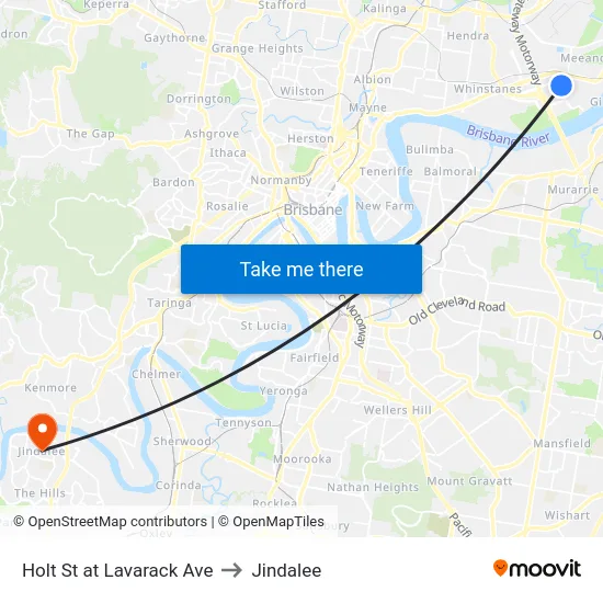 Holt St at Lavarack Ave to Jindalee map