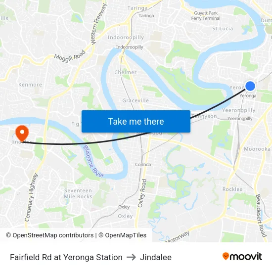 Fairfield Rd at Yeronga Station to Jindalee map